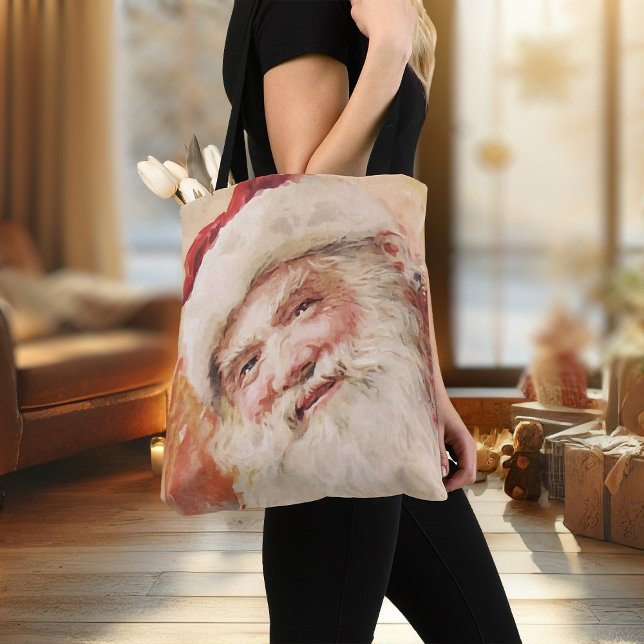 Weihnachts Tottasche Vintag Weihnachtsfeier Weihna (Womens tote bag with vintage Santa Claus Christmas tote bag)
