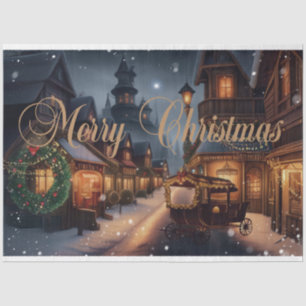 Weihnachts-Town-Geschenk Seidenpapier