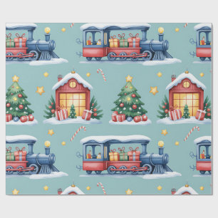 Weihnachts-Toyland- und Zug-Geschenkpapier für Kin Geschenkpapier