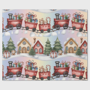 Weihnachts-Toyland- und Zug-Geschenkpapier für Kin Geschenkpapier