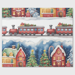 Weihnachts-Toyland- und Zug-Geschenkpapier für Kin Geschenkpapier