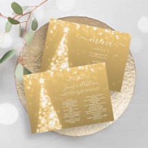 Weihnachts-Tree-Gold-Hochzeitsprogramm