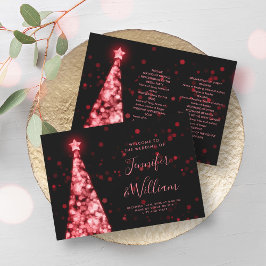 Weihnachts-Tree Red Black Wedding Programm