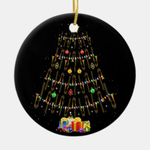 Weihnachts-Trombone-Spieler spendet Weihnachtsbaum Keramik Ornament