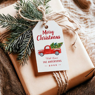 Weihnachts-Truck Frohe Weihnachtsfeiertage Geschenkanhänger