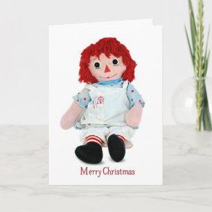 Weihnachts-Tücherpuppe Feiertagskarte