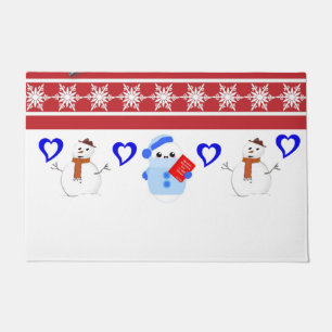 Weihnachts Türmatte, Schneemann Fußmatte