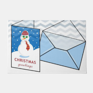 Weihnachts Türmatte, Schneemann Fußmatte