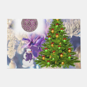 Weihnachts-Türmatte, Schneemann Fußmatte