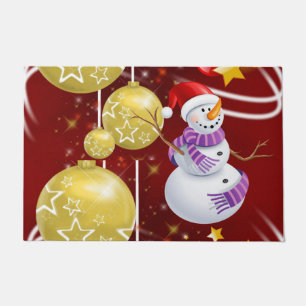 Weihnachts-Türmatte, Schneemann Fußmatte