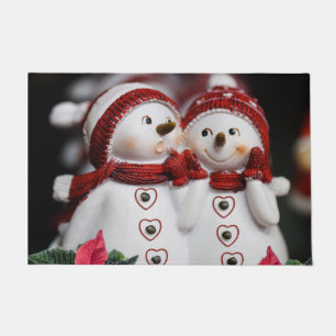 Weihnachts-Türmatte, Schneemann Fußmatte