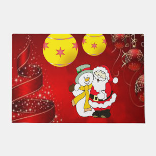Weihnachts-Türmatte, Schneemann Fußmatte