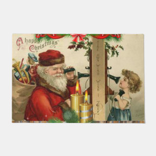 Weihnachts-Türmatte, Vintage Fußmatte
