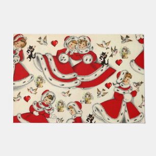 Weihnachts-Türmatte, Vintage Fußmatte
