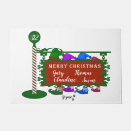 Weihnachts-Türmchen mit dem Zeichen der Elfen der  Fußmatte