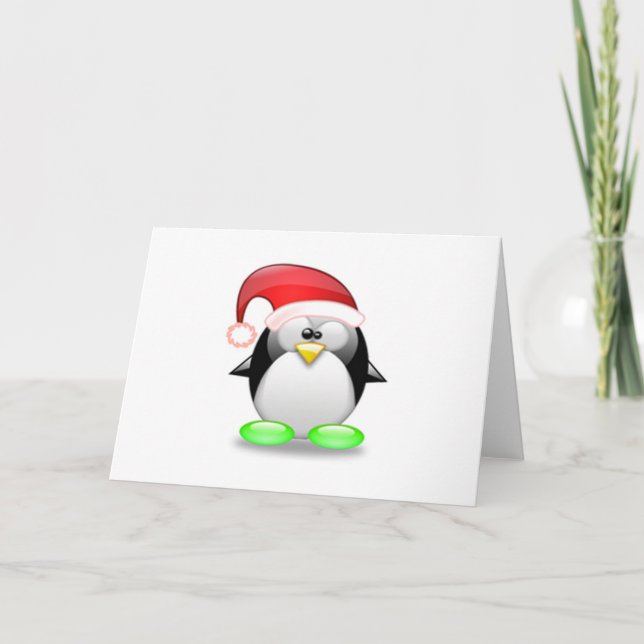 Weihnachts-Tux Feiertagskarte (Vorderseite)