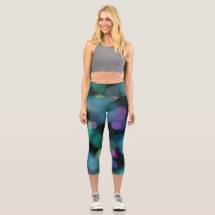 Weihnachts-Twilight-Muster für Mitternachtsblau Capri Leggings