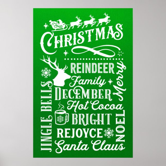 Weihnachts-U-Bahn Poster (Vorne)