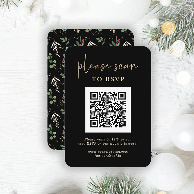 Weihnachts-UAWG mit QR-Code | Gilded Greenery Begleitkarte (Von Creator hochgeladen)