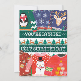 Weihnachts Ugly Sweater Day Funny Corporate Party Einladung