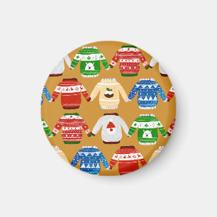 Weihnachts Ugly Sweater Gold Magnet