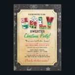 Weihnachts Ugly Sweater Jumper Party Dinner einlad Einladung<br><div class="desc">Spaß Weihnachts Party Design. ÄNDERN SIE DEN TEXT EINFACH,  UM IHR PARTY ANZUG. Rückseite im Lieferumfang</div>