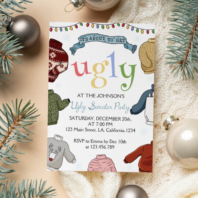 Weihnachts Ugly Sweater Party Einladung (Von Creator hochgeladen)