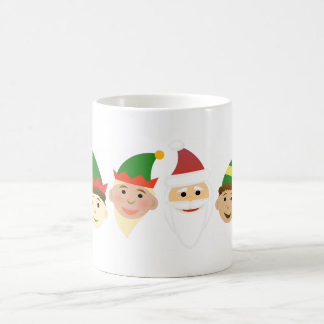 Weihnachts- und Elfenbein Weihnachtskaffee-Tasse Kaffeetasse (Mittel)