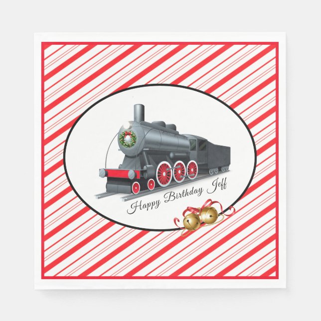Weihnachts- und Geburtstagspapier Napkins Serviette (Vorderseite)