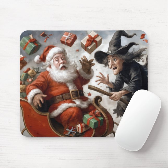 Weihnachts- und Halloween-Feiertagskollision Mousepad (Mit Mouse)