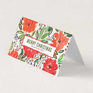 Weihnachts- und Handgemalte Faltkarte