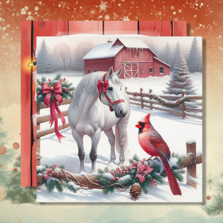 Weihnachts- und Kardinal-Weihnachten Feiertagskarte