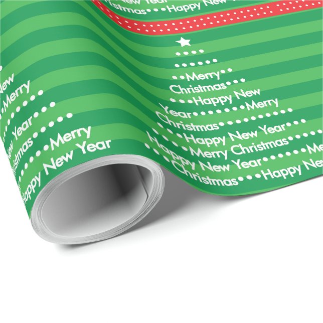 Weihnachts- und Neujahrsbaumpapier Geschenkpapier (Rolleneckpunkt)
