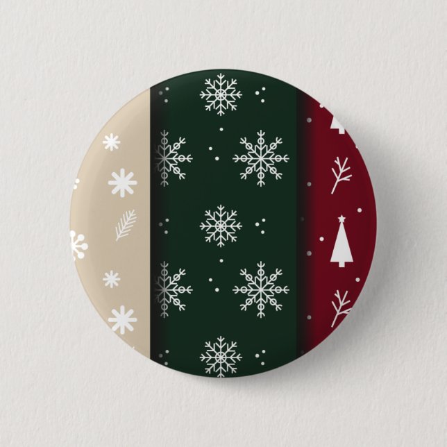 Weihnachts- und Neujahrsdesign Button (Vorderseite)