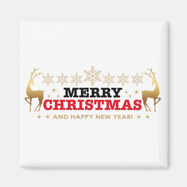 Weihnachts- und Neujahrsdesign Magnet (Vorne)