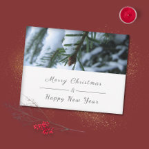 Weihnachts- und Neujahrsgrußkarte - Tannenbaumfoto