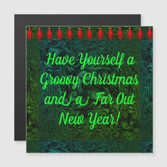 Weihnachts- und Neujahrsmagnet Magnetkarte (Vorne/Hinten)