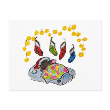 Weihnachts- und Neujahrsmaus mit Strümpfen