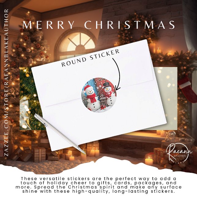 Weihnachts- und Weihnachtsaufkleber Runder Aufkleber (Von Creator hochgeladen)