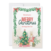 Weihnachts- und Weihnachtsbaumkarte