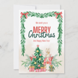 Weihnachts- und Weihnachtsbaumkarte Feiertagskarte