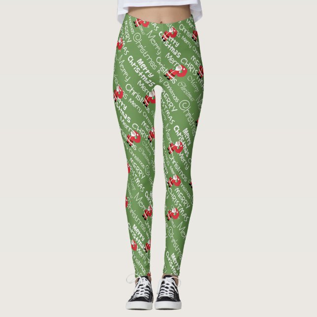 Weihnachts- und Weihnachtsgrafik Leggings (Vorderseite)