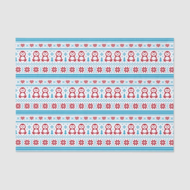 Weihnachts- und Winterstrickmuster Seidenpapier (Vorderseite)