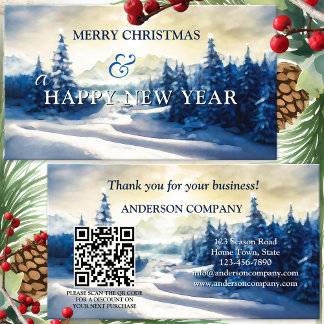 Weihnachts-Unternehmen Vielen Dank Business Card Visitenkarte