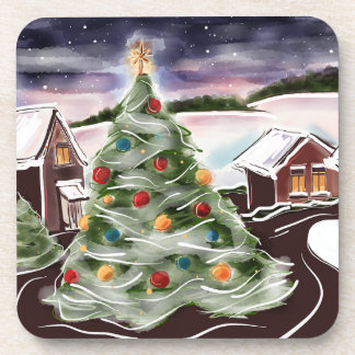 Weihnachts-Untersetzer (Set von sechs Jahren) Getränkeuntersetzer