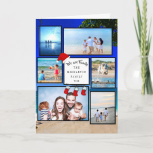 Weihnachts-Urlaub Foto Collage Beach Karte