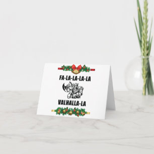Weihnachts-Valhalla-Wurfkissen Karte