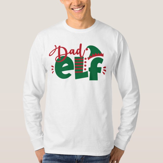 Weihnachts-Vater Elf T-Shirt (Vorderseite)