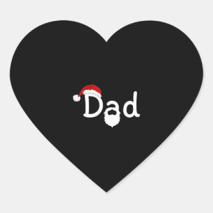Weihnachts-Vater Herz-Aufkleber