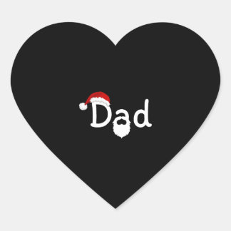 Weihnachts-Vater Herz-Aufkleber